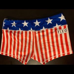 American Flag fleo shorts